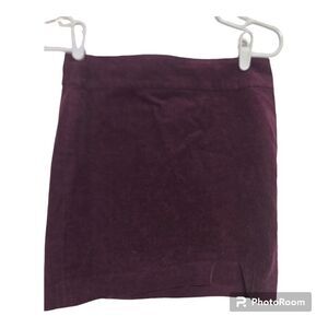 Banana Republic Plum Corduroy Skirt Petite 2P Classic Pencil Fall Winter